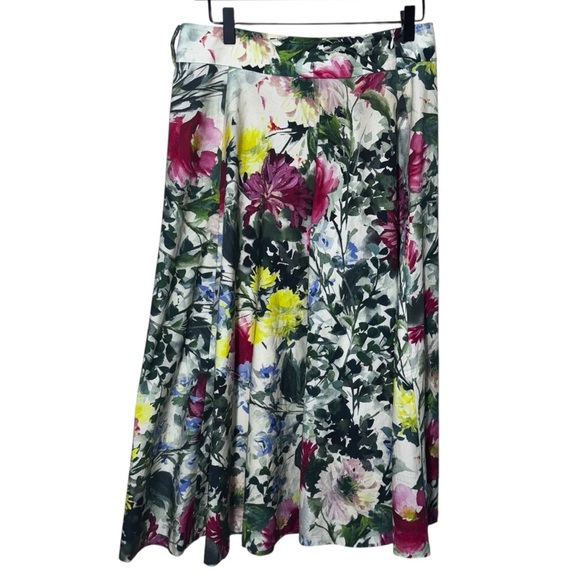 Zara Floral Print Midi Skirt Multi colour - Size Large - Bloggers favorite - Picture 3 of 11